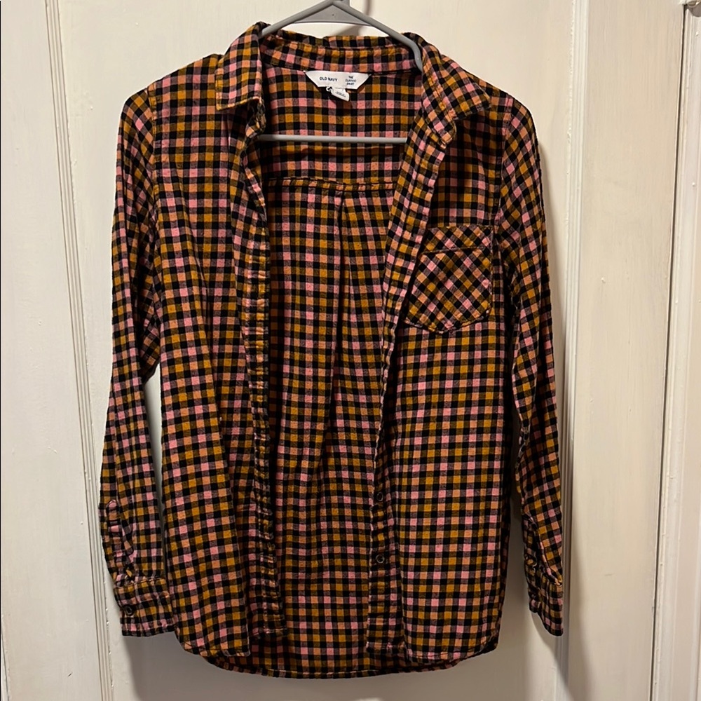 Women’s Pink and Orange Flannel